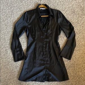 Abercrombie Satin Button-Up Dress